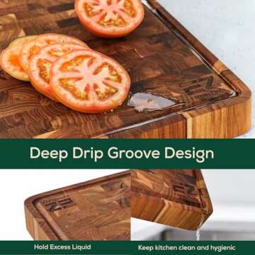 EZ FURNITURE 20x15 Teak Cutting Board - Durable & Elegant