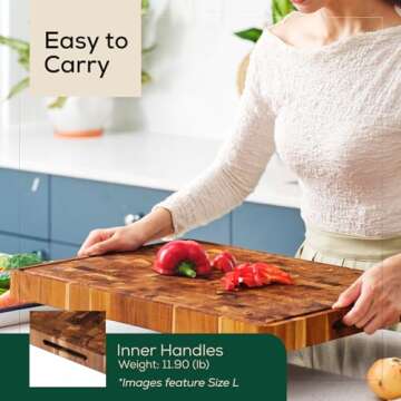 EZ FURNITURE 20x15 Teak Cutting Board - Durable & Elegant