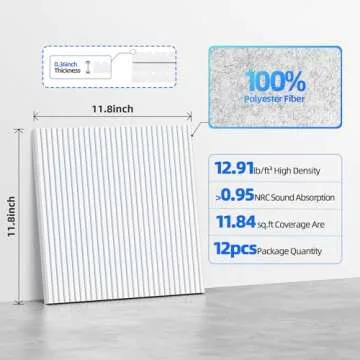 High Density Self-Adhesive Acoustic Soundproofing Panels