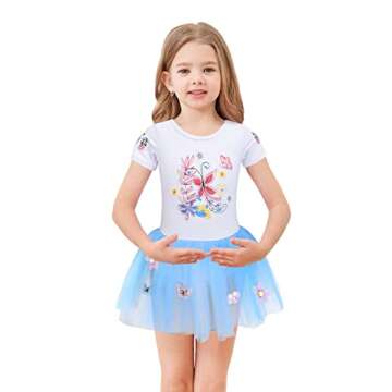 EQSJIU Unicorn Ballet Leotards with Tutu for Girls Toddlers Dance Cotton Tulle Skirts Dress