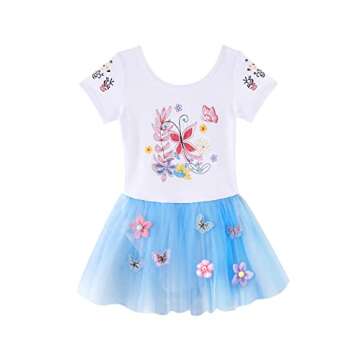 EQSJIU Unicorn Ballet Leotards with Tutu for Girls Toddlers Dance Cotton Tulle Skirts Dress