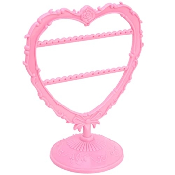 OkidsMall Cute Heart Earring Holder Small Organizer Display Stand