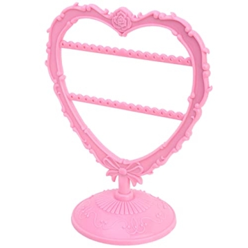 OkidsMall Cute Heart Earring Holder Small Organizer Display Stand