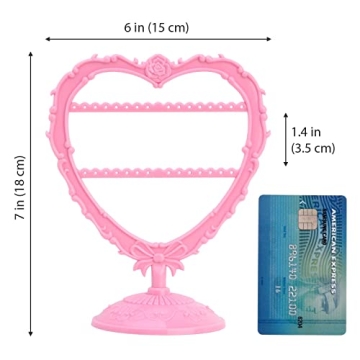 OkidsMall Cute Heart Earring Holder Small Organizer Display Stand