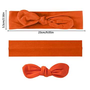 habibee Women Headbands Turban Headwraps Hair Band Bows Accessories for Fashion or Sport 8 Pcs for Women Solid Color