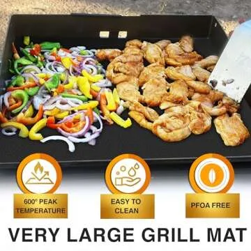 Kona XXL BBQ Grill Mats - Large Non Stick Cooking Liners