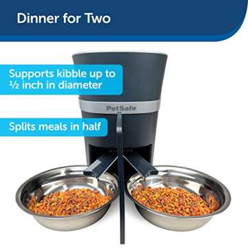 PetSafe 2-Pet Meal Splitter with Bowl for Automatic Feeders