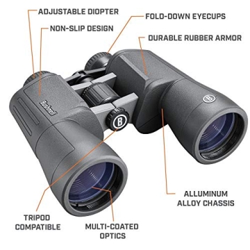 Bushnell PowerView 2 20x50 Binoculars High Clarity Grey