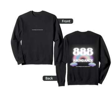 Angel Number 888 Inspirational Sweatshirt for Comfort and Style