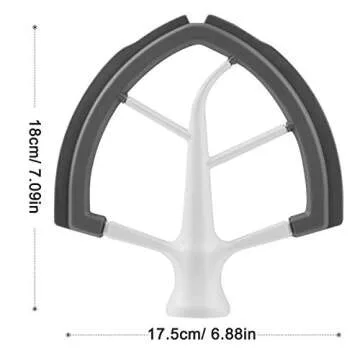 6 QT Flex Edge Beater Attachment for KitchenAid Bowl-Lift Stand Mixer, Flat Edge Beater for 6 Quart with Silicone Edges