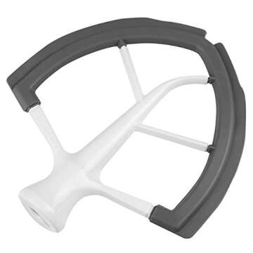 6 QT Flex Edge Beater Attachment for KitchenAid Bowl-Lift Stand Mixer, Flat Edge Beater for 6 Quart with Silicone Edges