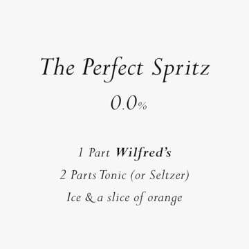 Wilfred's Non-Alcoholic Bittersweet Aperitif | Natural Botanical with Bitter Orange, Rosemary and Rhubarb | Alcohol Free Spritz | Vegan Friendly | No Alcohol | 16/9 fl oz / 500ml Bottle