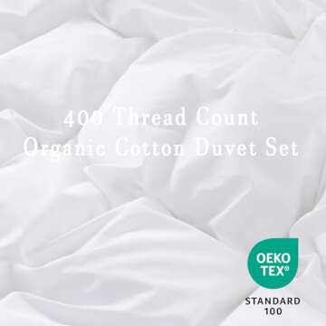 Overket Organic Cotton Duvet Cover Queen Size For Comfortable Sleep