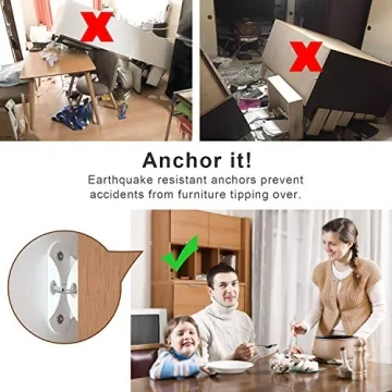 4our Kiddies 10 Pack Furniture Anchors for Baby Proofing