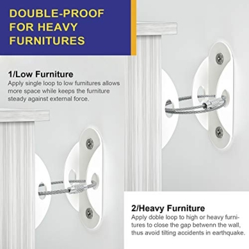 4our Kiddies 10 Pack Furniture Anchors for Baby Proofing