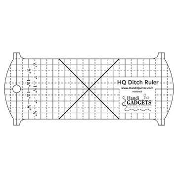 Keepsake Quilting Ditch Ruler - Longarm Quilting - Black Acrylic - 7" x 3"