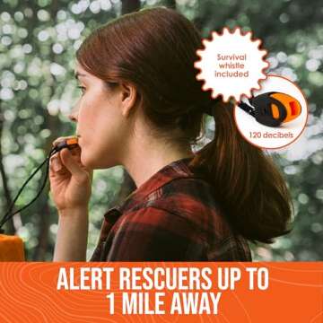 Go Time Gear Survival Life Tent - 2 Person Mylar Emergency Shelter Tube Tent Paracord - All Weather Protection - Camping Hiking & Outdoor Kits - Includes Emergency Whistle - 4 Person Survival Shelter