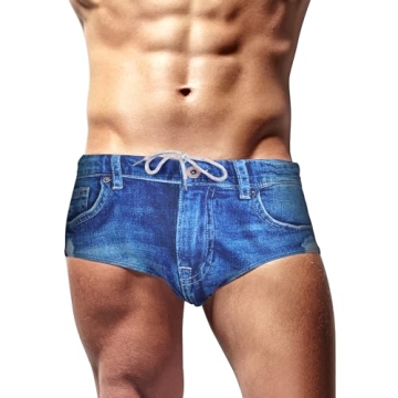 Jeados Dong Sarong Men's Denim Print Swim Brief