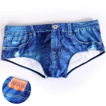 Jeados Dong Sarong Men's Denim Print Swim Brief
