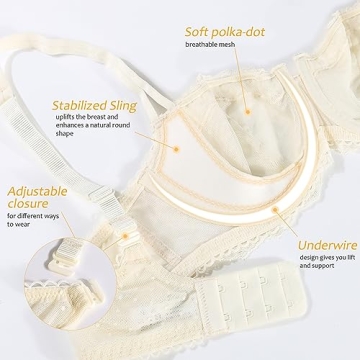 DotVol Push Up Lace Underwire Multiway Bra for Women