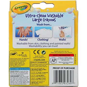 Crayola Washable Crayons - 2 Packs of 8 Colors for Kids