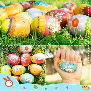 FUN LITTLE TOYS 18PCS Squishy Easter Eggs Stress Toys, Easter Basket Stuffers Squishy Toys, Slow Ris...