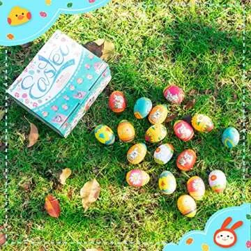 FUN LITTLE TOYS 18PCS Squishy Easter Eggs Stress Toys, Easter Basket Stuffers Squishy Toys, Slow Rising Easter Eggs for Easter Egg Hunt, Easter Toys for Kids Easter Party Favors