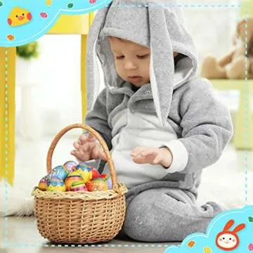 FUN LITTLE TOYS 18PCS Squishy Easter Eggs Stress Toys, Easter Basket Stuffers Squishy Toys, Slow Rising Easter Eggs for Easter Egg Hunt, Easter Toys for Kids Easter Party Favors