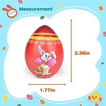 FUN LITTLE TOYS 18PCS Squishy Easter Eggs Stress Toys, Easter Basket Stuffers Squishy Toys, Slow Rising Easter Eggs for Easter Egg Hunt, Easter Toys for Kids Easter Party Favors