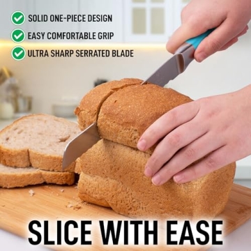 Zulay Serrated Bread Knife - Sharp Stainless Steel Blade