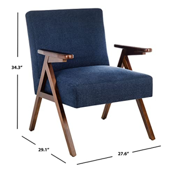 Chic SAFAVIEH Emyr Navy Accent Arm Chair for Homes