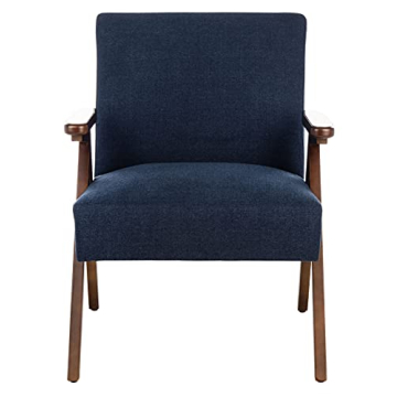 Chic SAFAVIEH Emyr Navy Accent Arm Chair for Homes