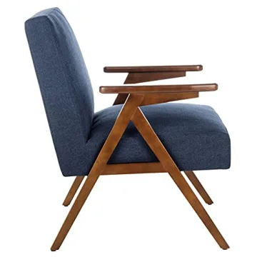 Chic SAFAVIEH Emyr Navy Accent Arm Chair for Homes