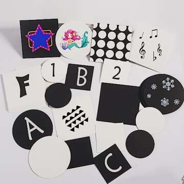 36 Pieces Round Blank Cards Cardstock Thick Cards Small Round Art Paint Board for Mandala Painting DIY Coasters Painting Writing and Decorations (Black, Diameter-6 and 4 in)