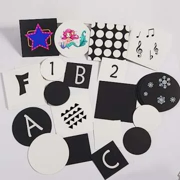 36 Pieces Round Blank Cards Cardstock Thick Cards Small Round Art Paint Board for Mandala Painting DIY Coasters Painting Writing and Decorations (Black, Diameter-6 and 4 in)