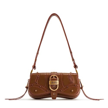 JW PEI Women's Joy Shoulder Bag - Buckle Brown with Versatile Chic Style