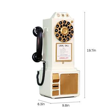 Antique Rotary Dial Telephone - Vintage Style Wall Decor for Your Home, Cafe, or Office