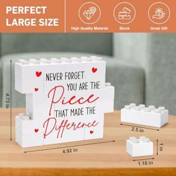 Inspirational Thank You Desk Plaque for Teachers and Professionals