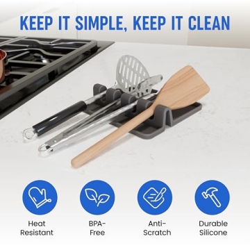 Heat Resistant Silicone Spoon Rests - 2 Pack