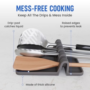 Heat Resistant Silicone Spoon Rests - 2 Pack