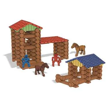 Lincoln Logs Centennial Edition Tin Amazon Exclusive-150+ Pieces-Real Wood-Ages 3+-Best Retro Buildi...