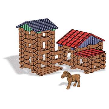 Lincoln Logs Centennial Edition Tin Amazon Exclusive-150+ Pieces-Real Wood-Ages 3+-Best Retro Building Gift Set for Boys/Girls-Creative Construction Engineering-Top Blocks Kit-Preschool Education Toy,Bronze