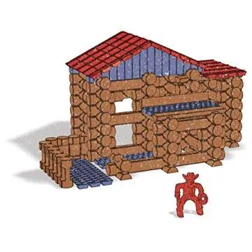 Lincoln Logs Centennial Edition Tin Amazon Exclusive-150+ Pieces-Real Wood-Ages 3+-Best Retro Building Gift Set for Boys/Girls-Creative Construction Engineering-Top Blocks Kit-Preschool Education Toy,Bronze