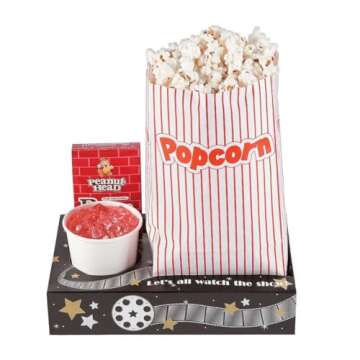 Set of 12 Fun Express Movie Night Snack Trays - Organize Popcorn, Drink, and Candy