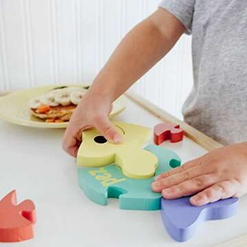 The Wordy Sea - 6 Piece Wood Bilingual Puzzle Set for Toddlers - Early Childhood Education Montessori Language and Fine Motor Skills Toys. (English/Spanish)