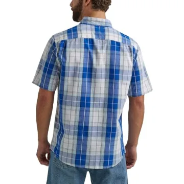 Wrangler Authentics Men’s Short Sleeve Plaid Shirt