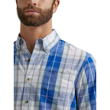 Wrangler Authentics Men’s Short Sleeve Plaid Shirt