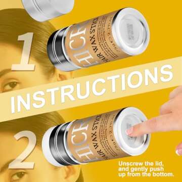 Hicream Hair Wax Stick, 2.7 Oz Slick Stick for Women & Kids, Hair-Styling Accessories Wax Stick for Hair Flyaway Smoothing & Taming Frizz, Hair Care Slick Back Stick Styling Product, Bun Maker