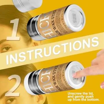 Hicream Hair Wax Stick, 2.7 Oz Slick Stick for Women & Kids, Hair-Styling Accessories Wax Stick for Hair Flyaway Smoothing & Taming Frizz, Hair Care Slick Back Stick Styling Product, Bun Maker