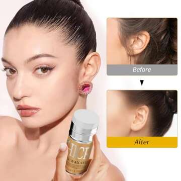 Hicream Hair Wax Stick, 2.7 Oz Slick Stick for Women & Kids, Hair-Styling Accessories Wax Stick for Hair Flyaway Smoothing & Taming Frizz, Hair Care Slick Back Stick Styling Product, Bun Maker